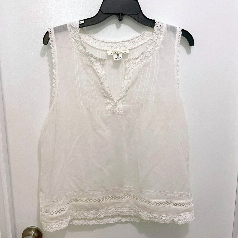 H&M LOGG Lace Trimmed Tank Size 10